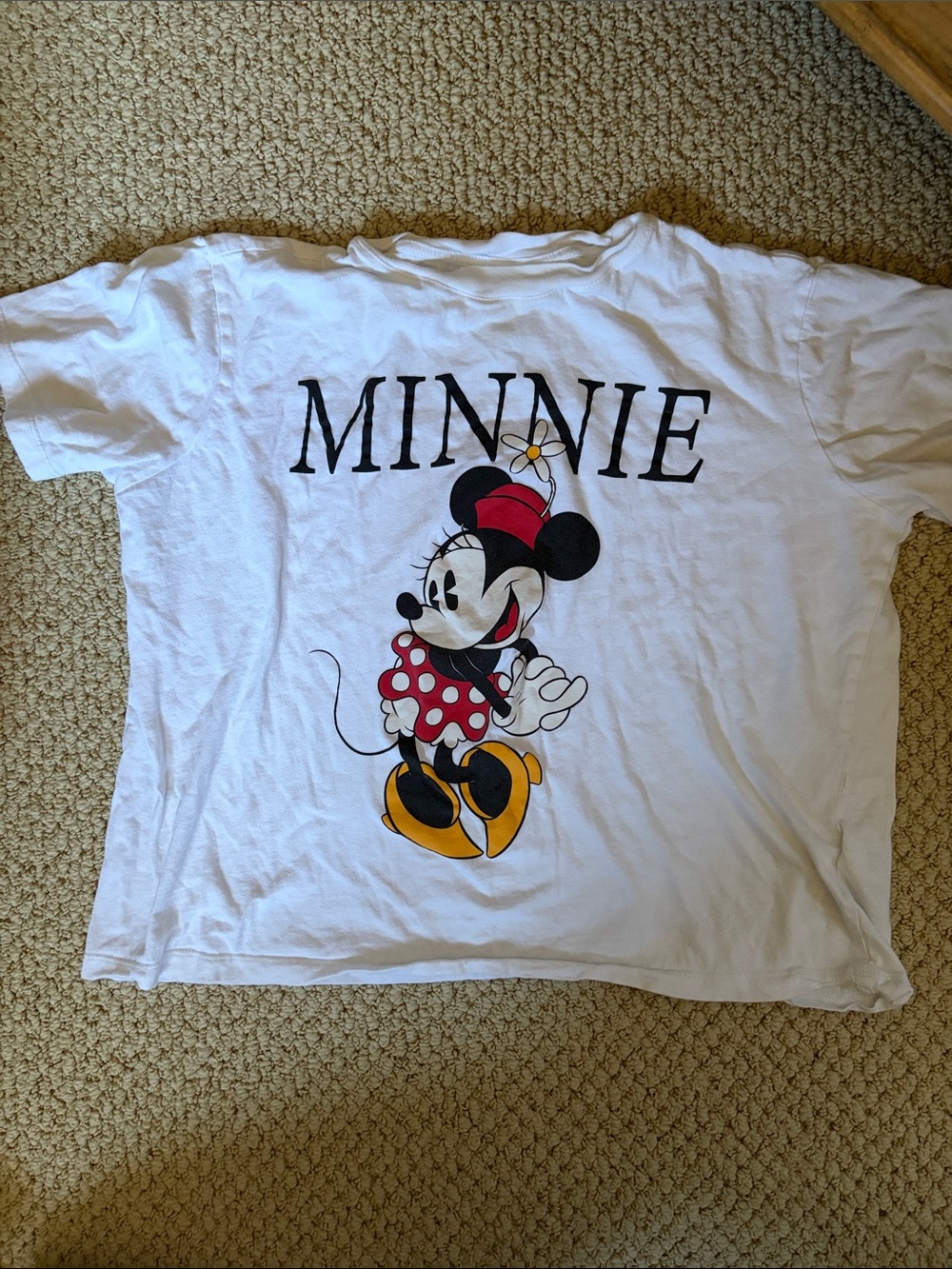 H&M Disney White Minnie Mouse Graphic Tee with Red Polka Dot Dress